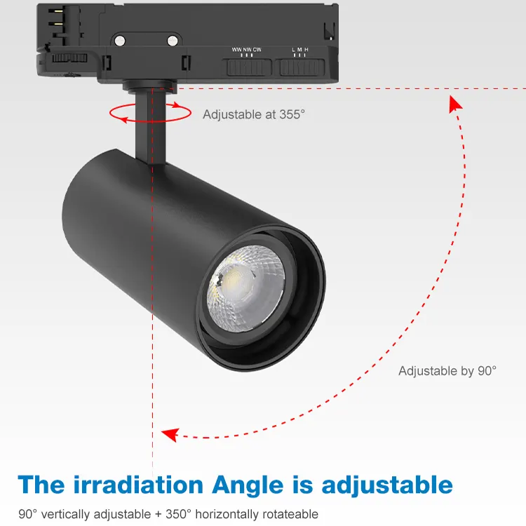 Aluminum LED Track Spotlight Black/White 20-40W