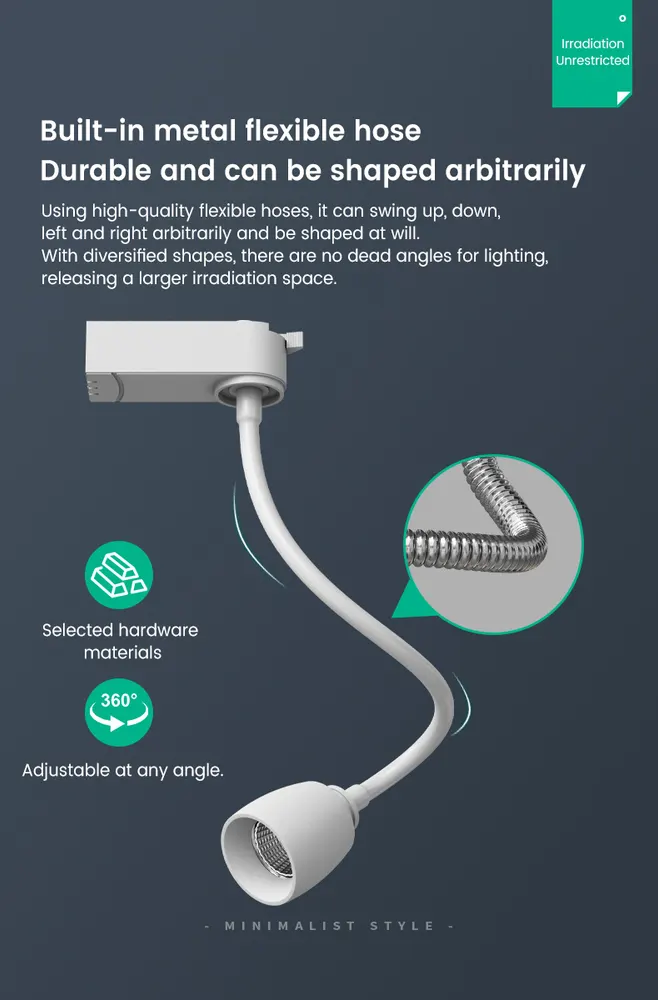 Aluminum LED Track Spotlight 5-12W
