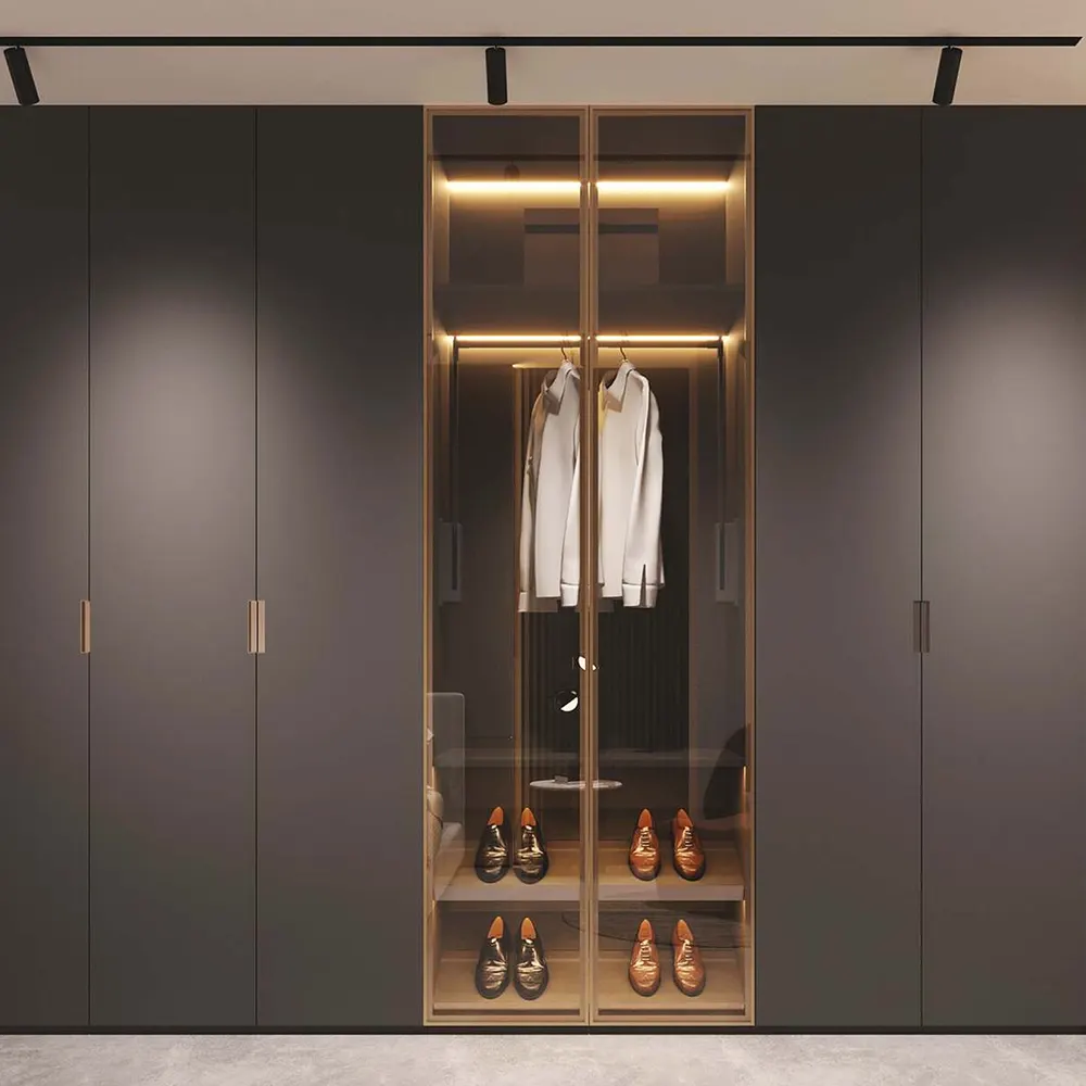 Modern Freestanding Melamine Bedroom Wardrobe
