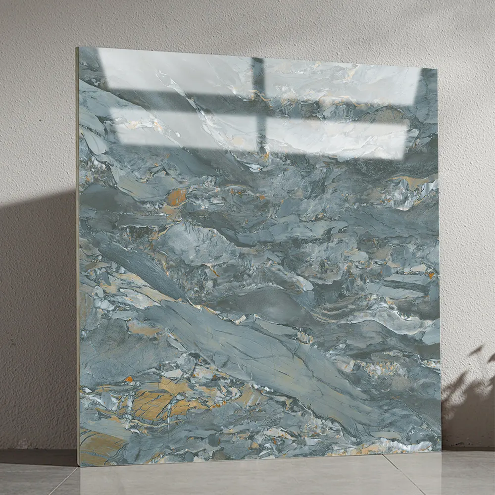 Non-Slip Stone-Look Polished Porcelain Wall And Floor Tile 600x600mm product sample