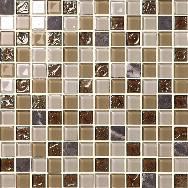 Green Glass Mosaic Tile For Interior Use