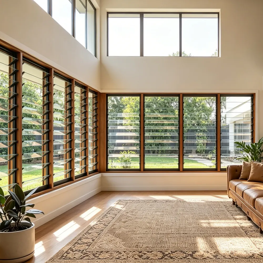 Aluminum Window 5+12A+5mm With Double Tempered Glazing