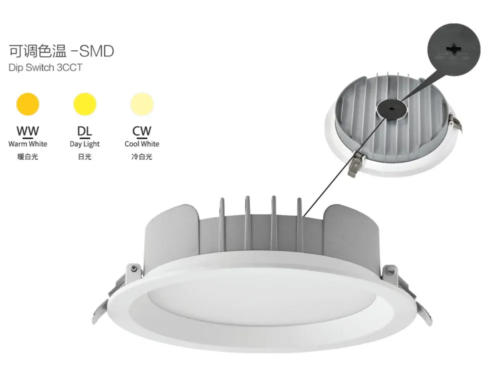 Tuya Zigbee Dimmable TRIAC LED Downlight 8-12-40W 3-8in