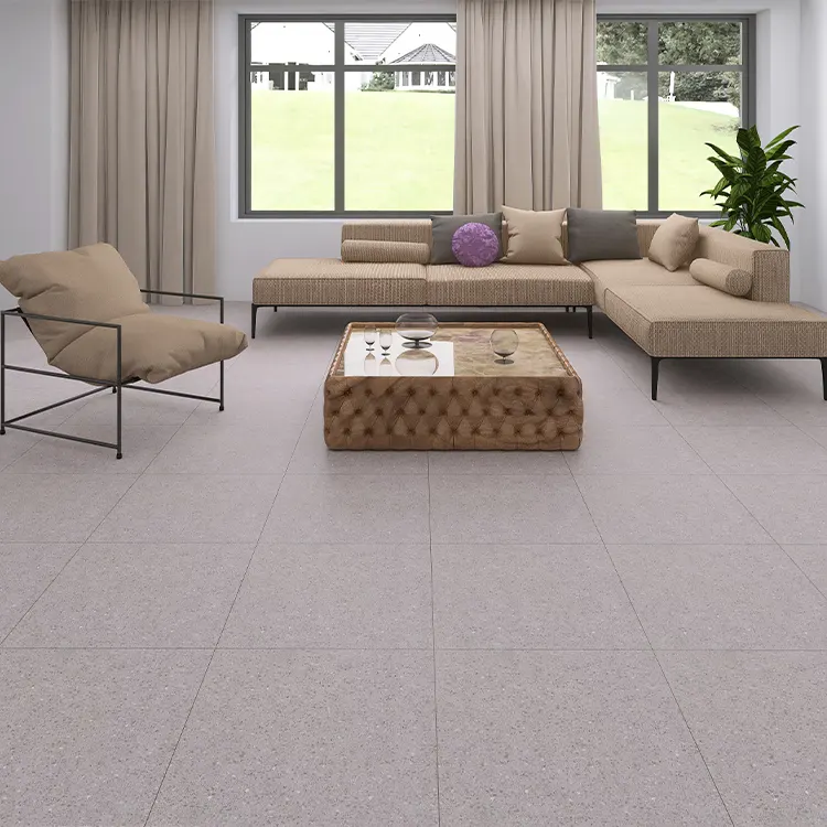 Non-Slip Terrazzo-Look Matte Porcelain Wall And Floor Tile 600x600mm