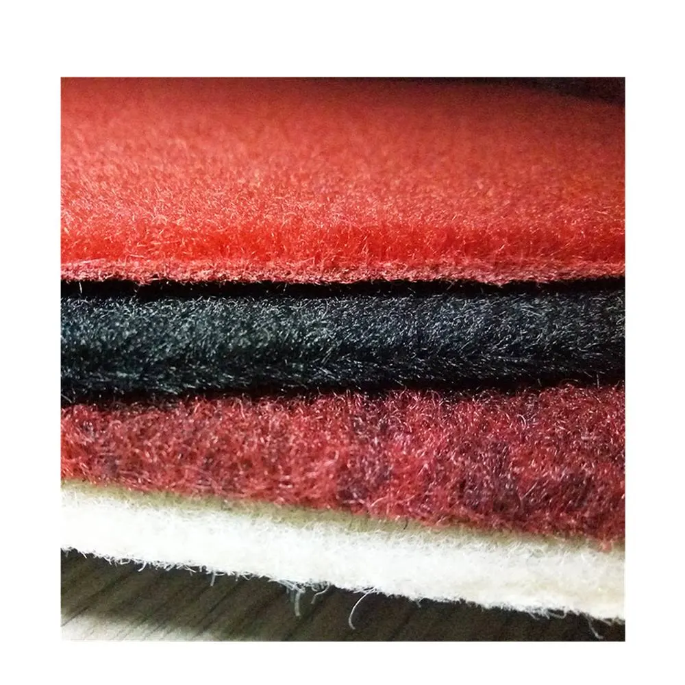 Velour Blue/Brown Polyester Carpet Roll With Latex Backing