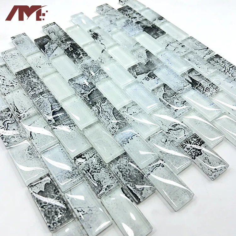 White Glass Mosaic Tile 320x297x5mm
