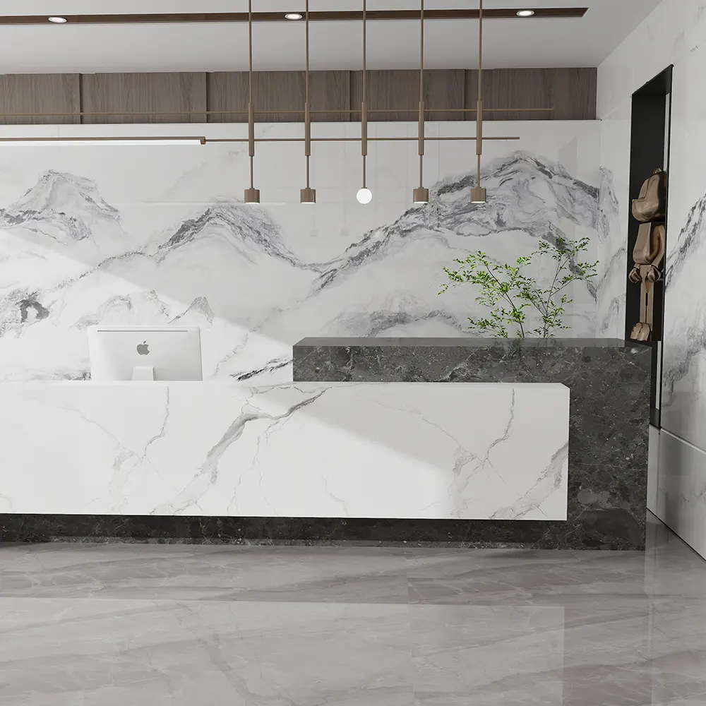 Marble-Look Polished Porcelain Floor Tile 600x1200mm