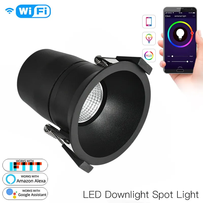 Recessed Square Aluminum COB LED Downlight 7/12W