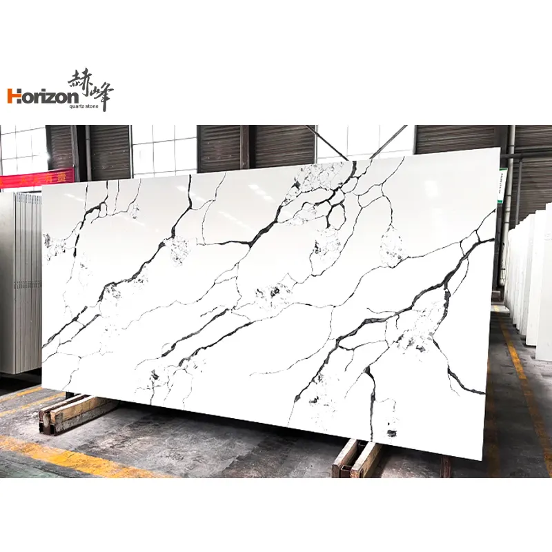 Calacatta White Engineered Quartz Slab 3200x1600mm