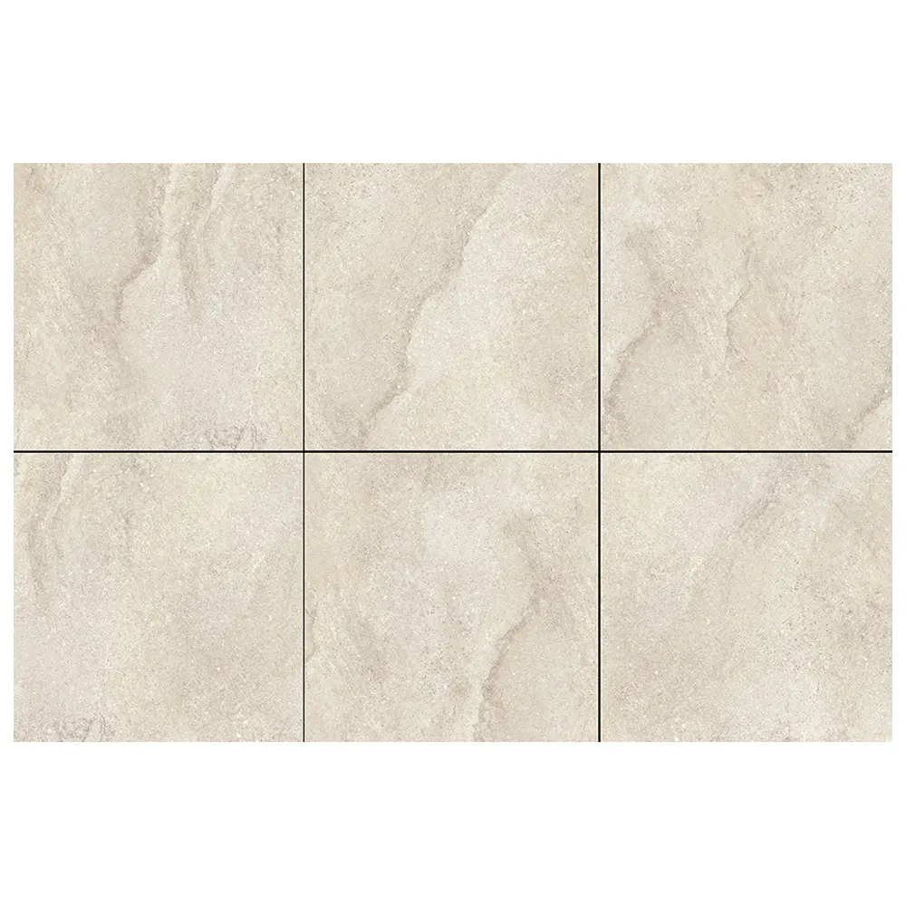 Non-Slip Marble-Look Porcelain Swimming Pool Tile 600x600mm