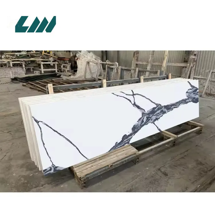 Marble-Look Engineered Quartz Slab 3200x1600mm
