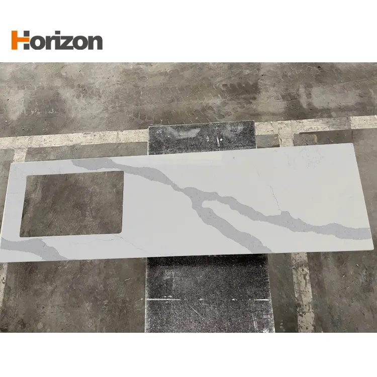 Calacatta White Engineered Quartz Slab 3200x1600mm