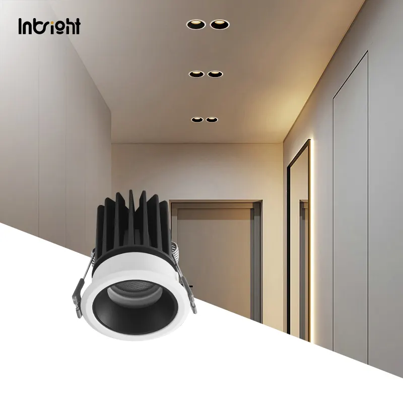 Anti-Glare Recessed Aluminum COB LED Downlight 8-15W IP65