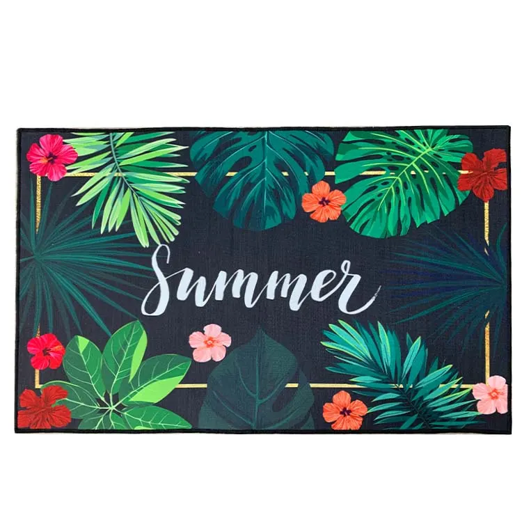 Cut-Pile White Polyester Entrance Door Mat 40x60cm With PVC Backing
