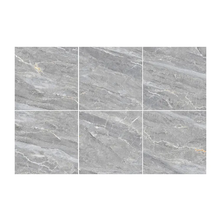Marble-Look Glossy Porcelain Floor Tile 600x600mm