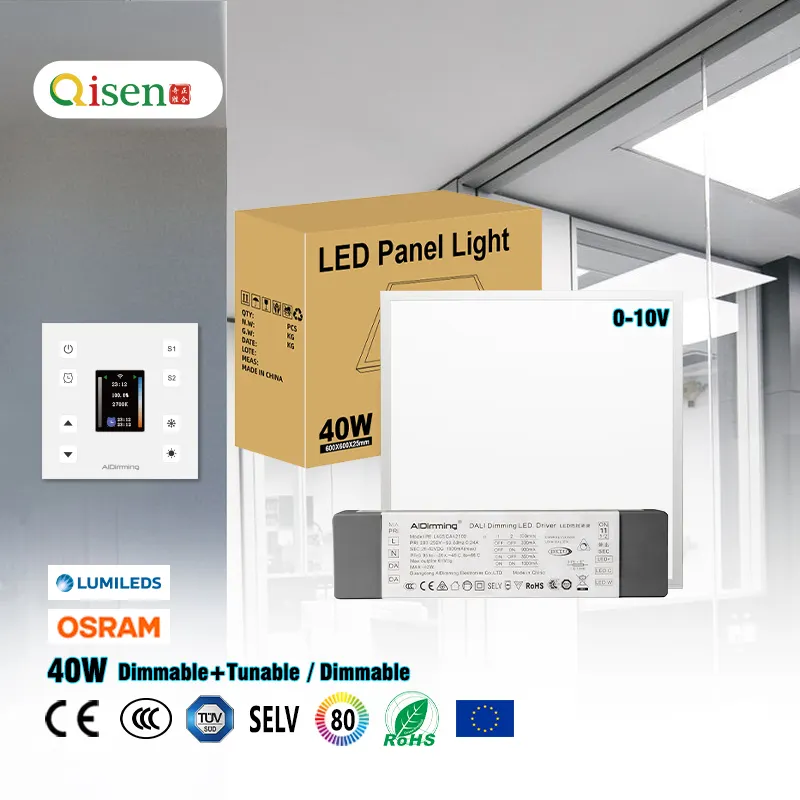 Recessed Square Aluminum LED Panel Light 600x1200mm/60x60/600x600 48W 6500K