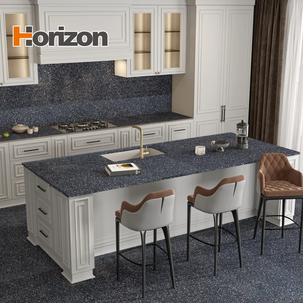Black Engineered Quartz Slab 3200x1600mm