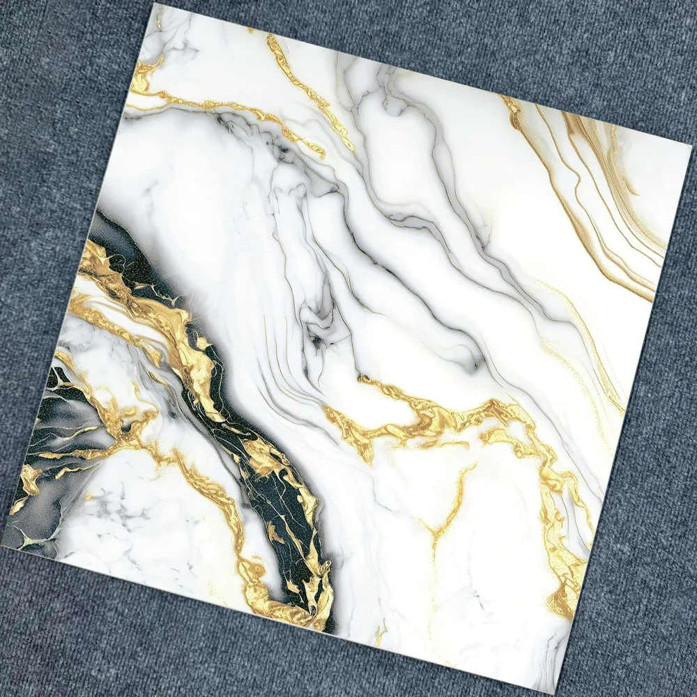 Non-Slip Stone-Look Polished Porcelain Floor Tile 600x600mm