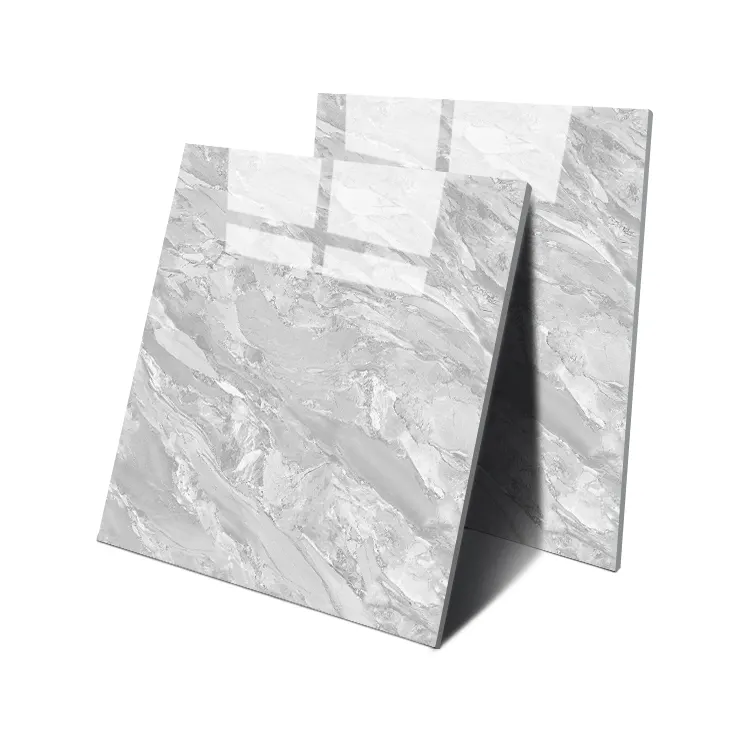 Marble-Look Polished Porcelain Wall And Floor Tile 600x600mm product sample