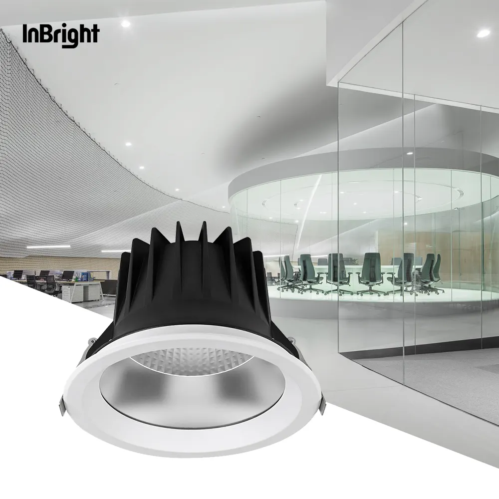 Anti-Glare Dimmable Recessed Round LED Downlight 18-48W IP65 product sample