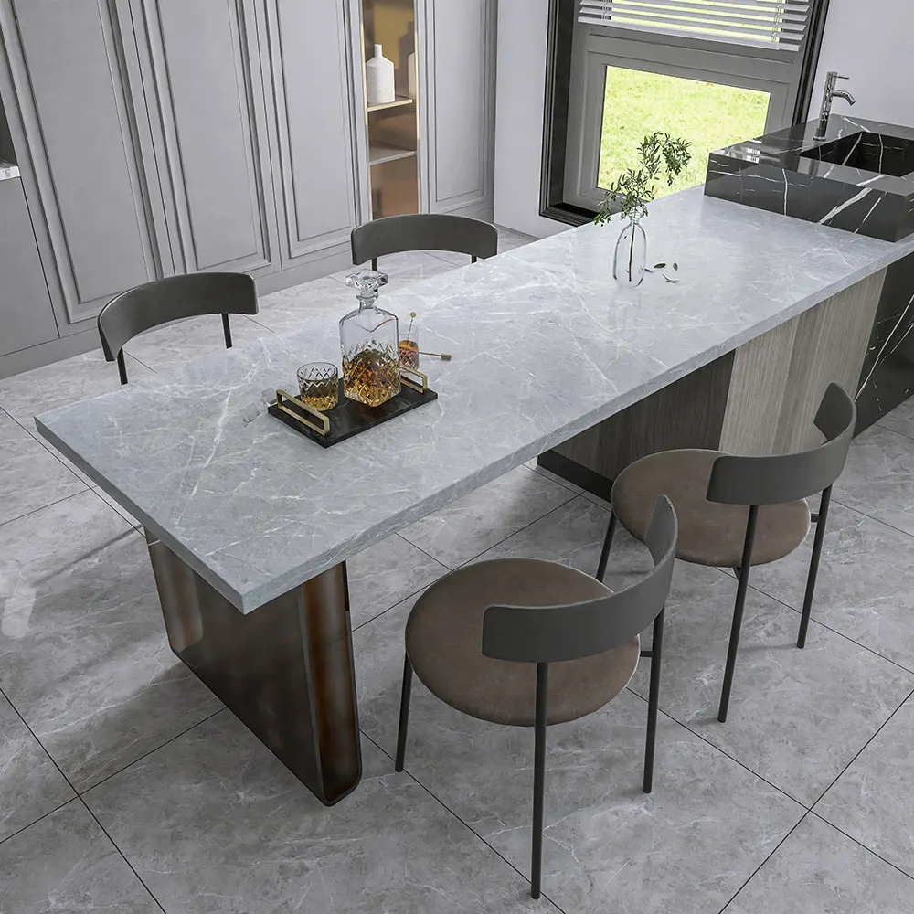 Marble-Look White Sintered Stone Slab 1200x2700x9mm