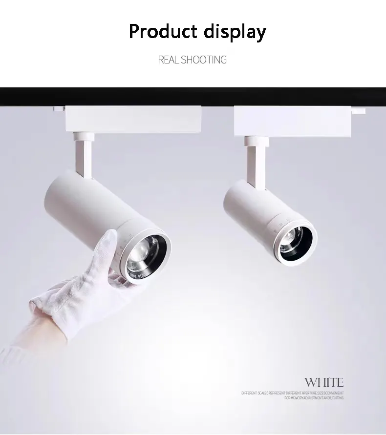 Adjustable Zoomable Aluminum Magnetic LED Track Spotlight