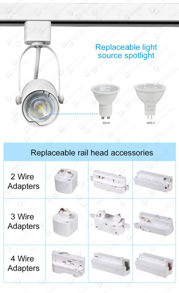 Aluminum Track Spotlight Housing MR16/GU10