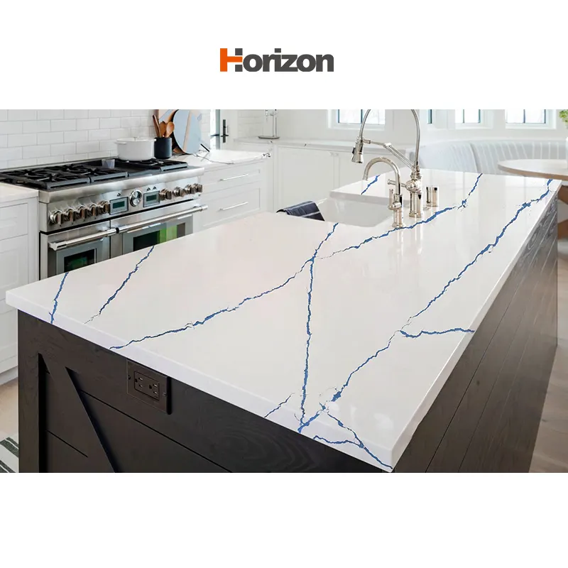 Calacatta White Engineered Quartz Slab 3200x1600mm