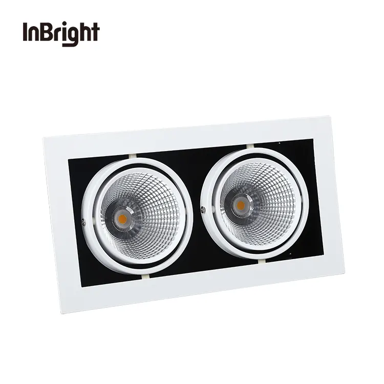 Anti-Glare Recessed Aluminum COB LED Grille Spotlight 10-30W