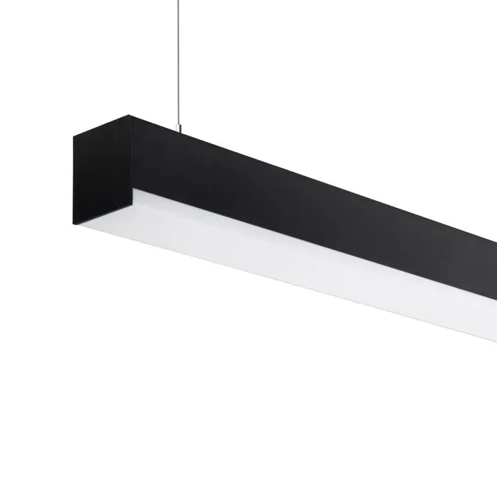 Dimmable Aluminum Linear LED Pendant Light Black/White 20-50W product sample