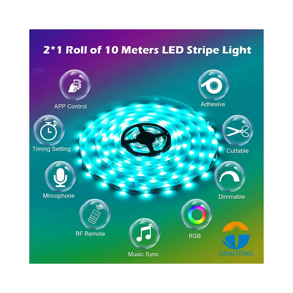 RGB LED Strip Light 5-100m