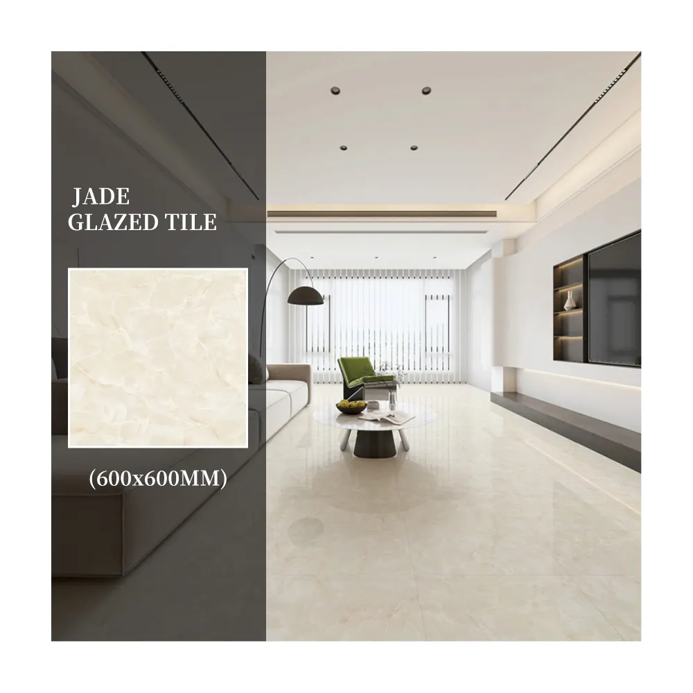 Stone-Look Glazed Porcelain Floor Tile 600x600mm