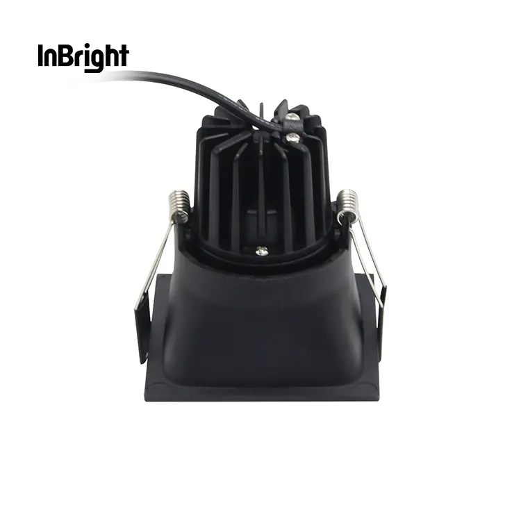 Adjustable Square Aluminum LED Downlight Black 8/15W IP65