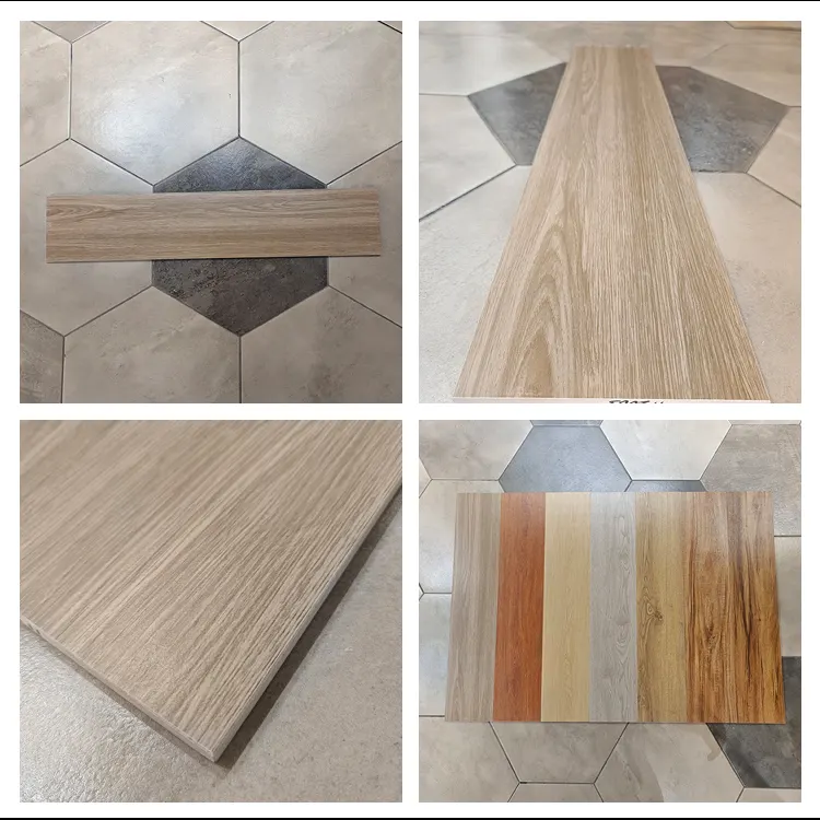 Non-Slip Wood-Look Ceramic Floor Tile 150x800mm