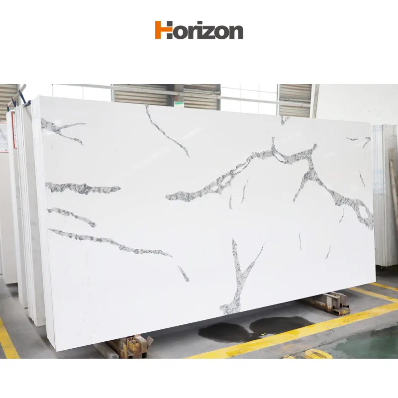 Calacatta White Engineered Quartz Slab 3200x1600mm