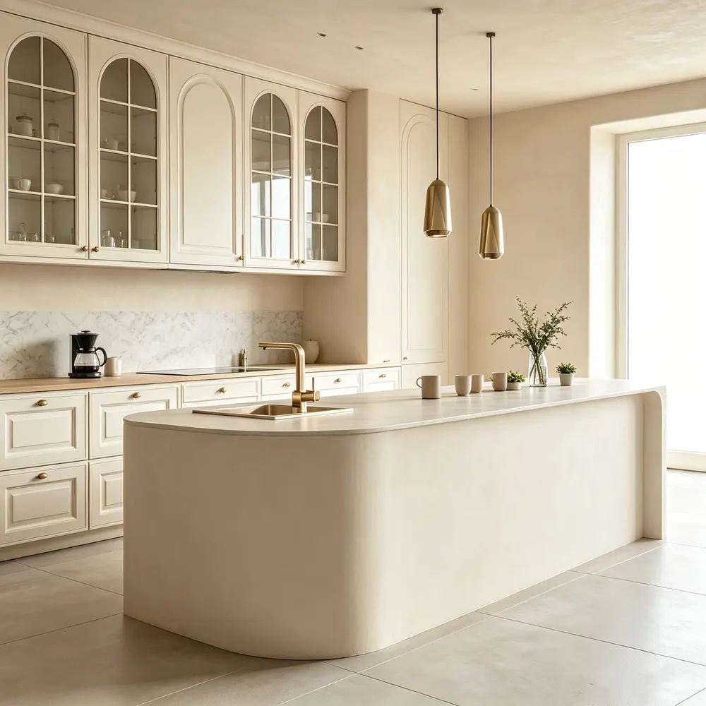 White Modern MDF Modular Kitchen Cabinet with Melamine Doors