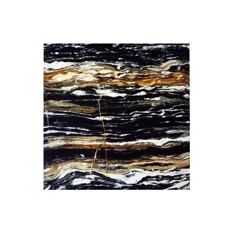 Stone-Look White/Black/Gold Porcelain Wall And Floor Tile 600x600mm