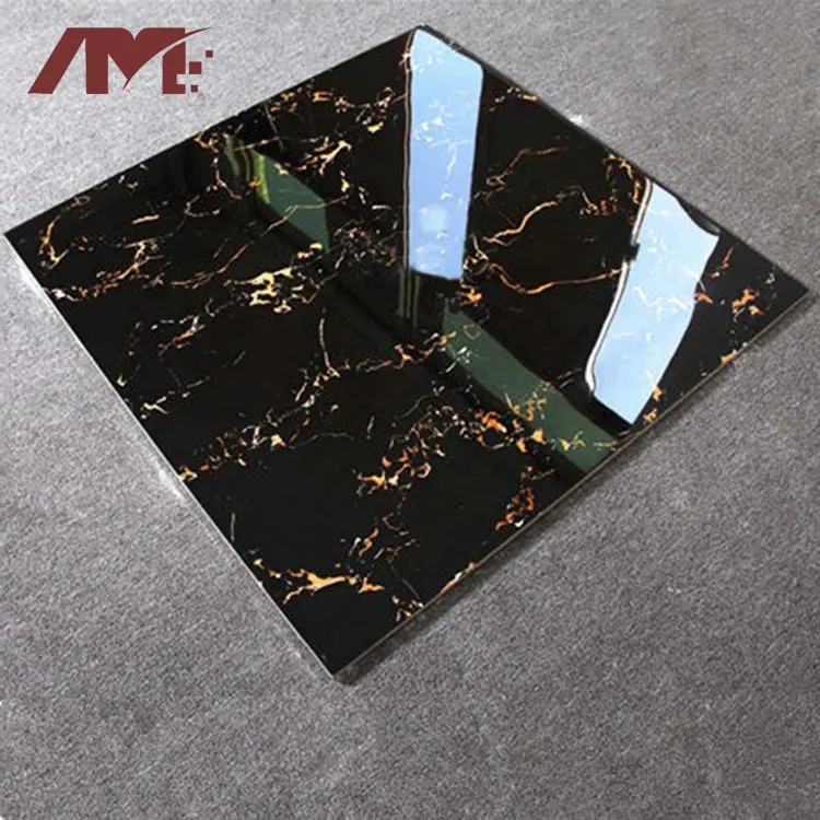 Stone-Look Black Porcelain Floor Tile 600x600mm