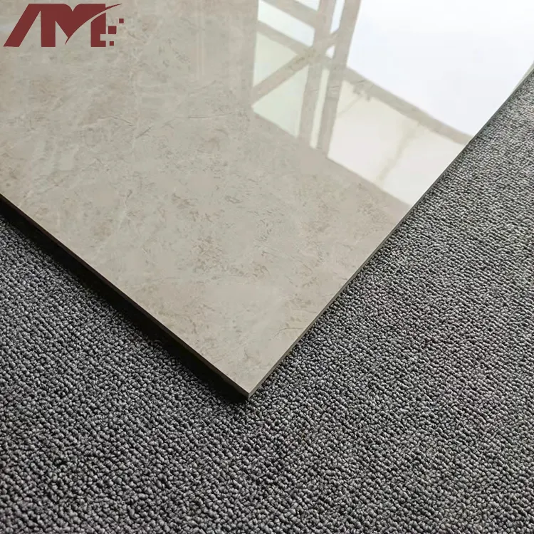 Marble-Look Glossy Porcelain Floor Tile 600x600mm