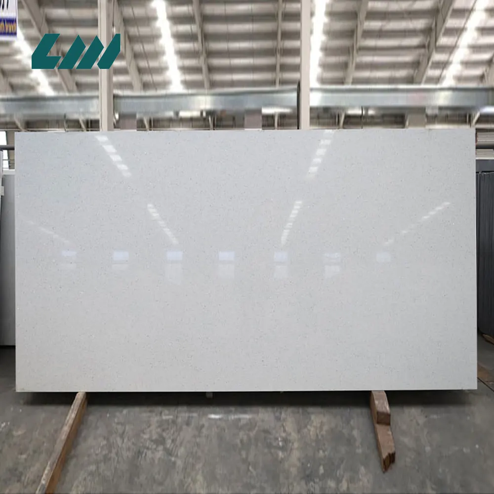 Carrara White Engineered Quartz Slab 3200x1600mm