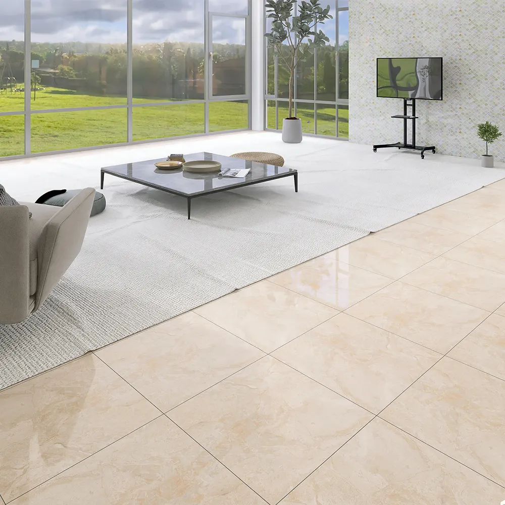 Stone-Look Glazed Porcelain Floor Tile 600x600mm