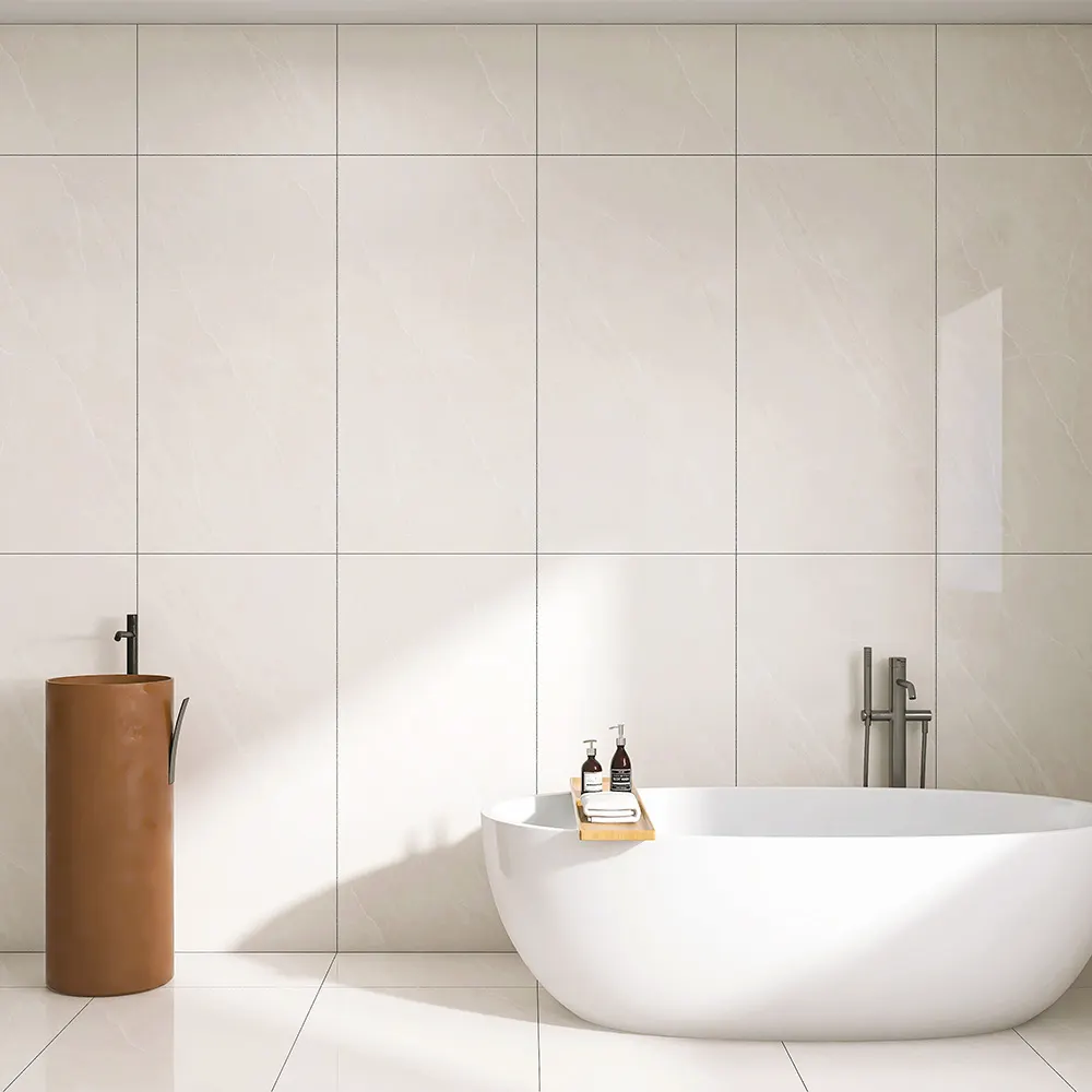 Non-Slip Marble-Look Porcelain Floor Tile 600x1200mm