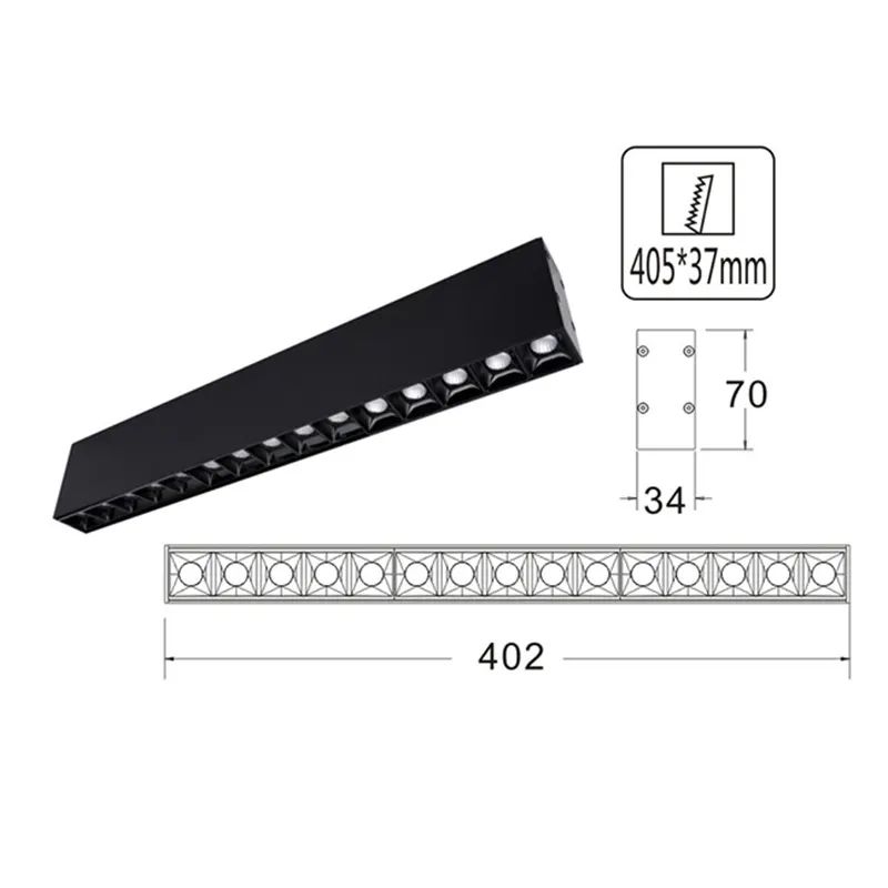 Trimless Aluminum LED Grille Spotlight