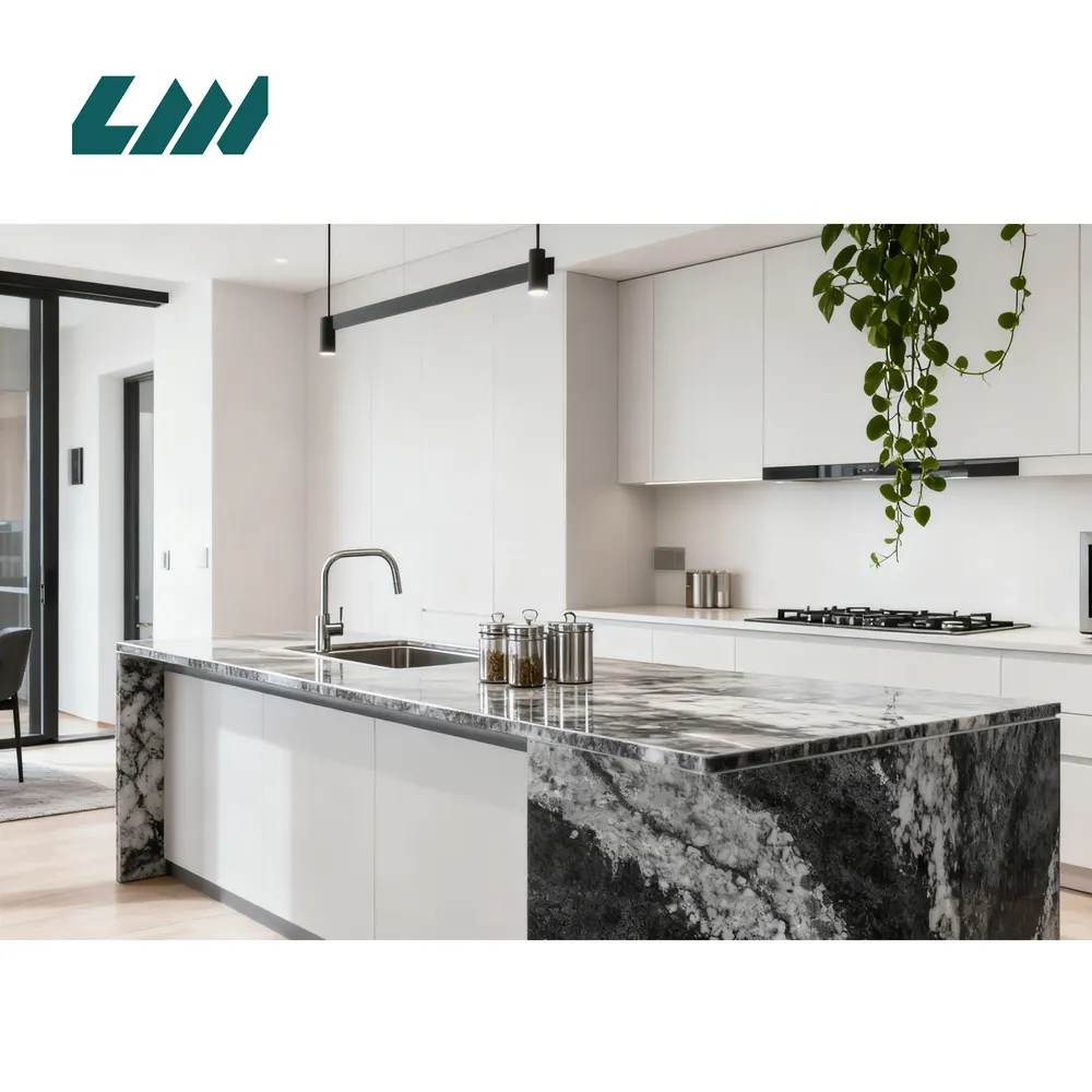 Jade-Look Engineered Quartz Slab 3200x1600mm