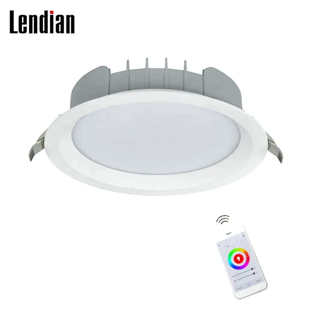 Trimless Recessed Aluminum LED Downlight White 8-40W 75mm