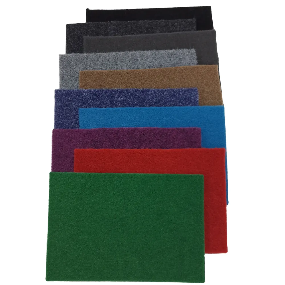Non-Slip Velour Red Polyester Carpet Roll 4-8mm Thick