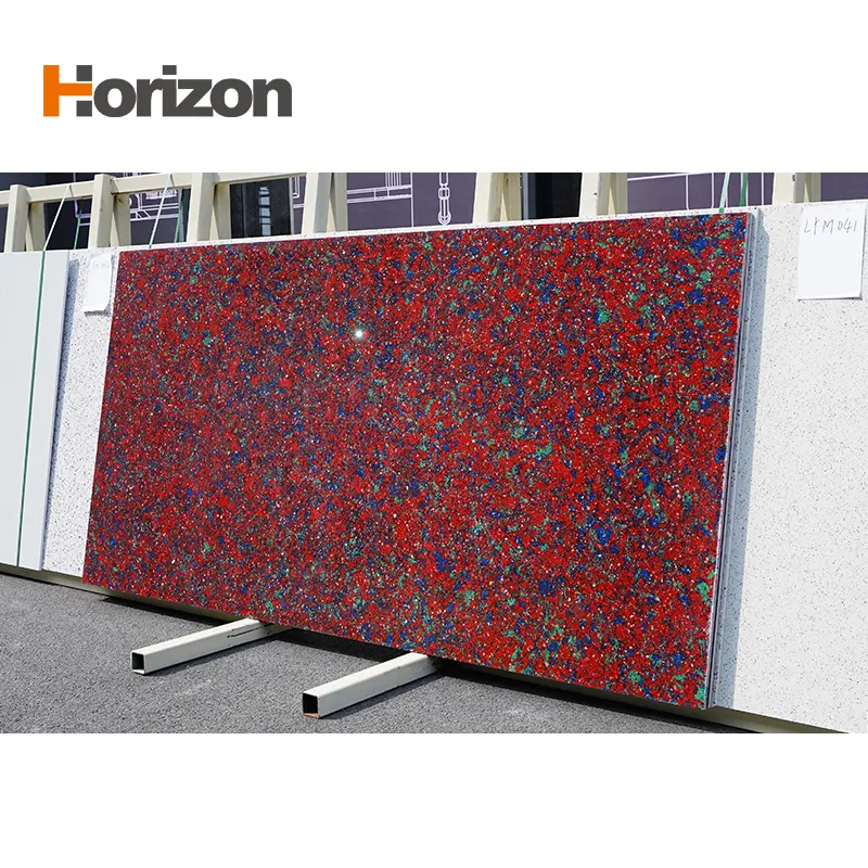 Red Engineered Quartz Slab 3200x1600mm