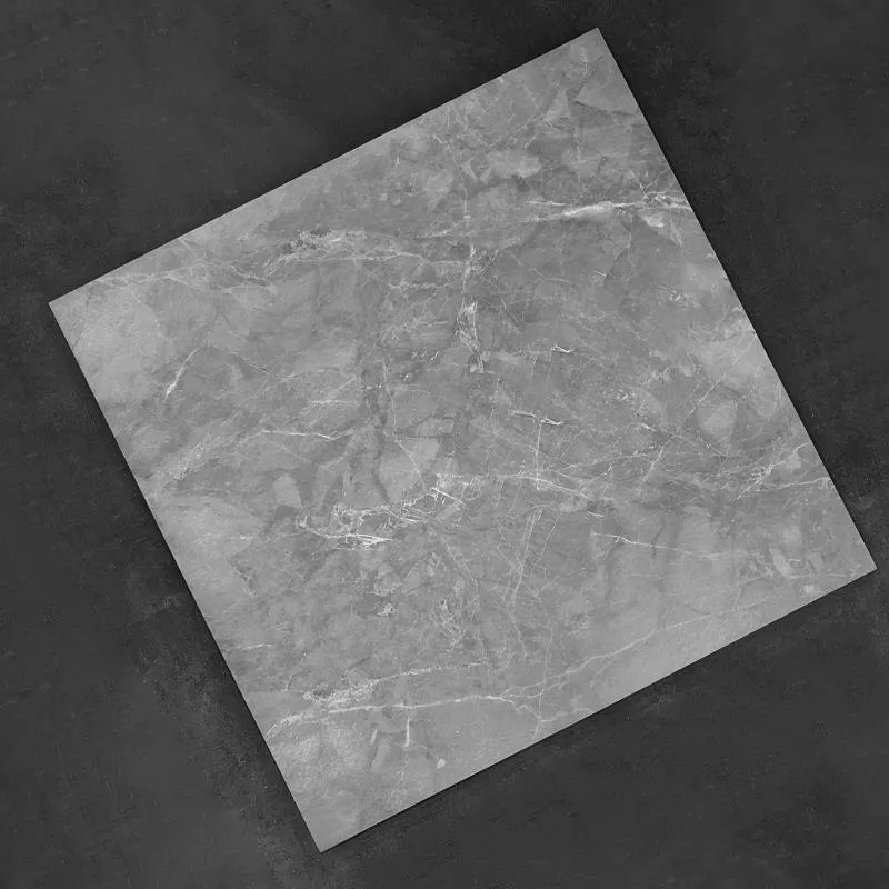 Marble-Look Polished Ceramic Floor Tile 600x600mm