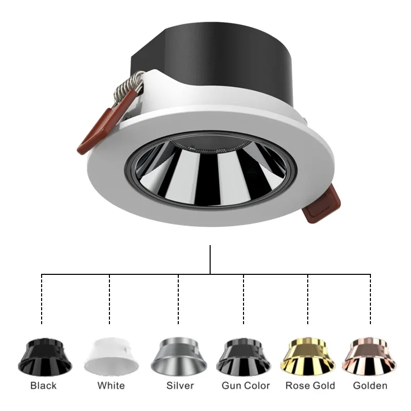 Recessed/Surface-Mounted Round Aluminum COB LED Downlight