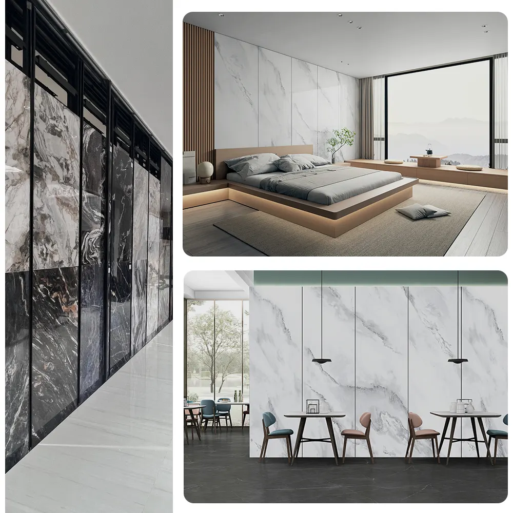 Marble-Look White Sintered Stone Slab 800x2600mm
